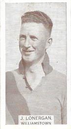 1933 Wills's Victorian Footballers (Small) #181 J. Lonergan Front